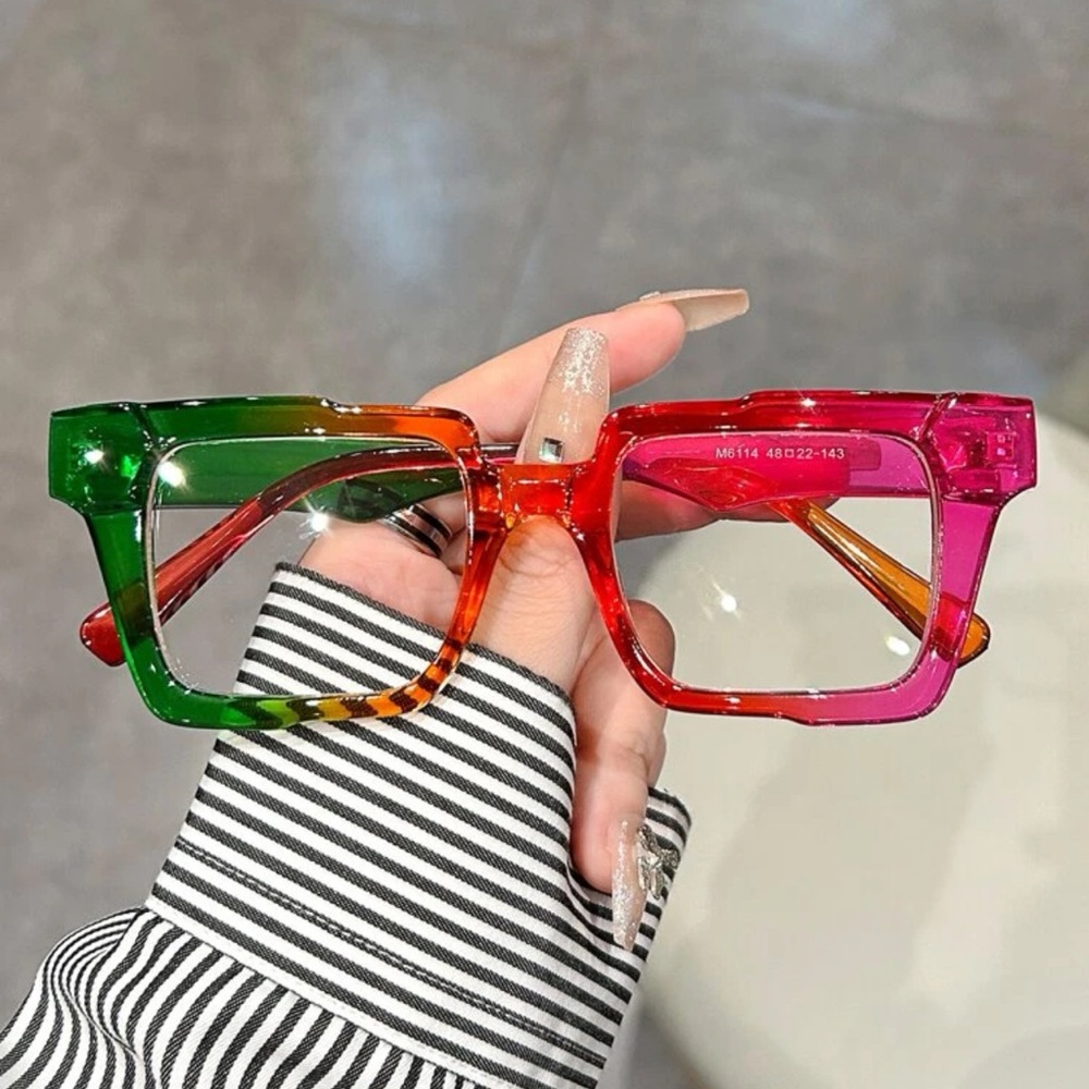Ombré Square Frame Sunglasses